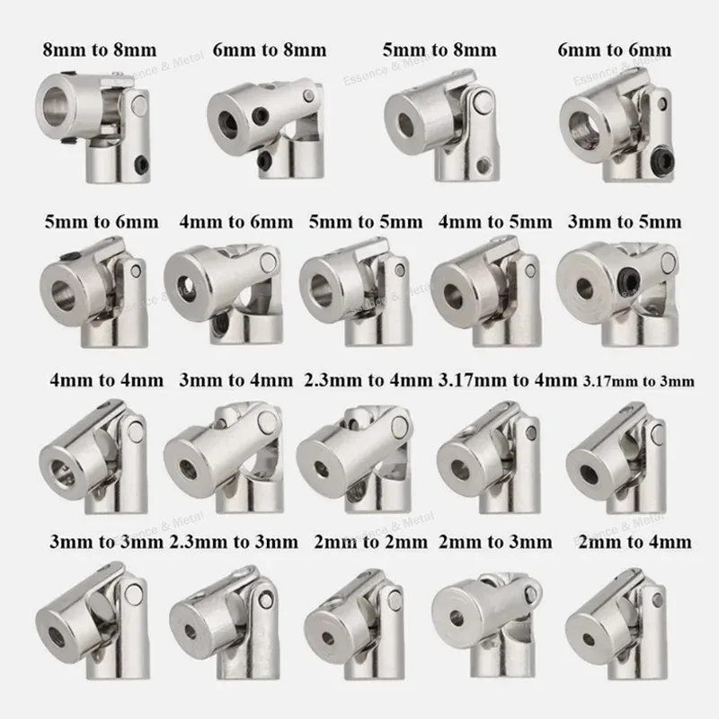 Remote Control Boat Car Metal Universal Joint Coupling 2/2.3/3/3.17/4/5/6/8/10/12mm Rotatable Coupling Metal Universal Joint