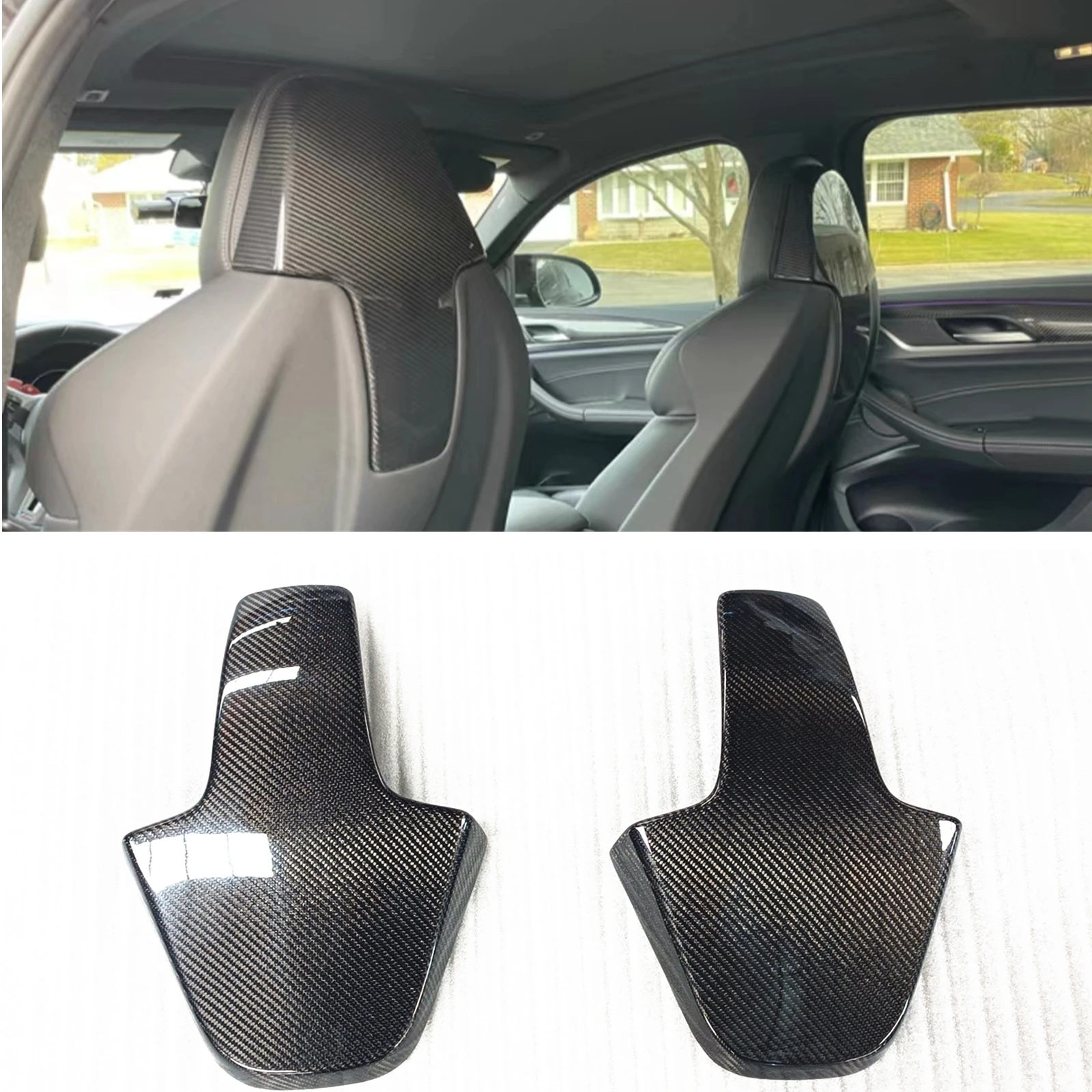 

For BMW M3 G80 M4 G82 G83 M8 F91 F92 F93 X3M F97 X4M F98 Front Seat Back Trim Cover Backrest Panel Decorative Shell