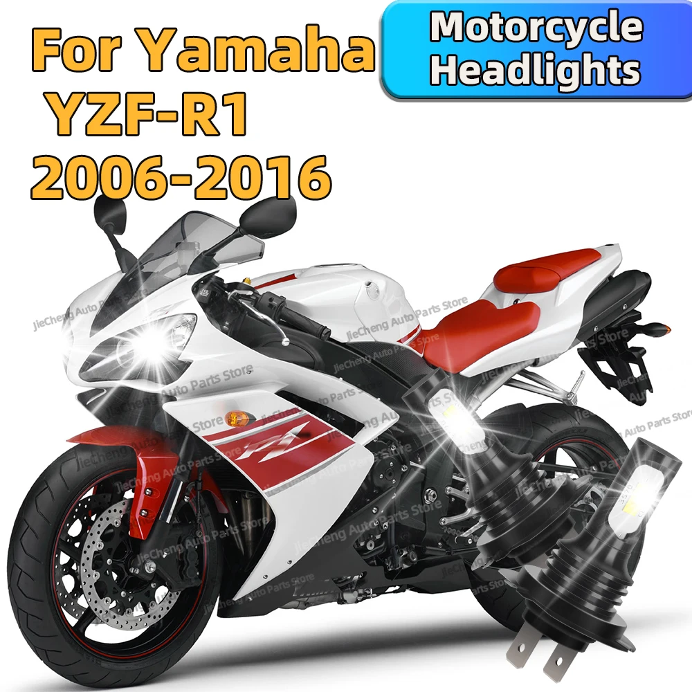 Motorcycle H7 12000lm White CSP LED Bulbs Headlight For Yamaha YZF-R1 2006-2016 2007 2008 2009 2010 2011 2012 2013 2014 2015