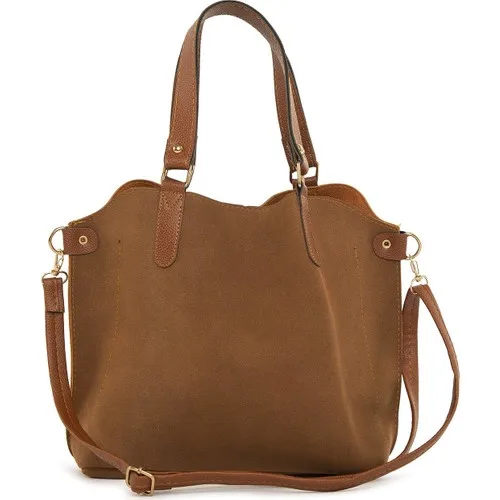 Design de luxe Durable À Trois Compartiments Snap Détaillée Nubuck Sac