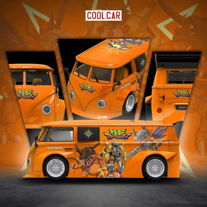 [Pre-sale] CC 1:64 Volkswagen T1 van replica alloy car model, suitable as a gift for boys, a collectible or decorative item.
