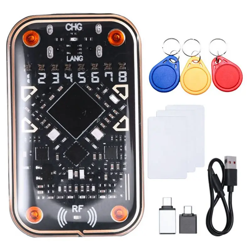 M01K Chameleon Ultra V2.0 RFID Smart Chip Reader Emulator 125Khz 13.56Mhz Card Decode Duplicator +3XCUID Keychain/UID Card