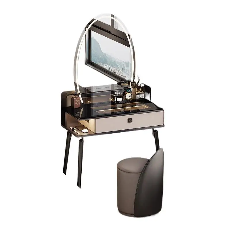 

Italian minimalist dresser small 60cm bedroom with lock smart makeup table