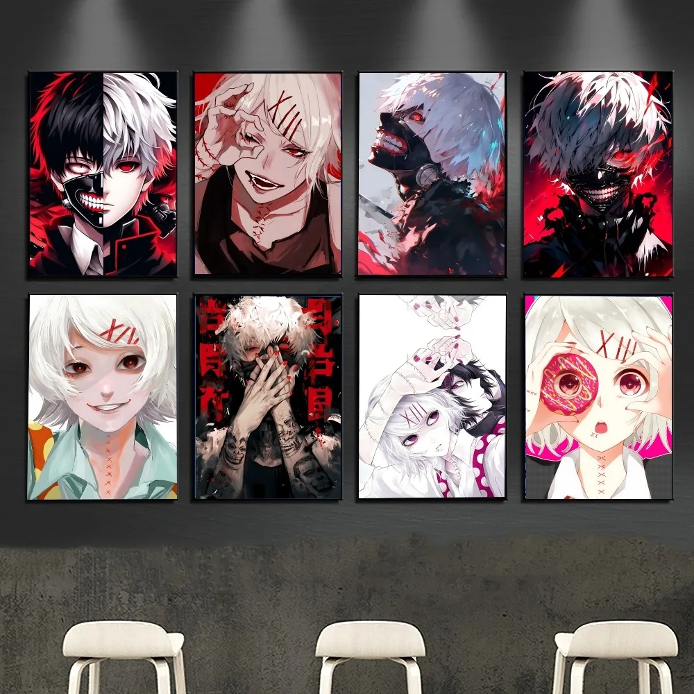 Anime Tokyo Ghoul Poster Posters Kraft Paper Vintage Poster Wall Art Painting Study Aesthetic Art Small Size Wall Stickers