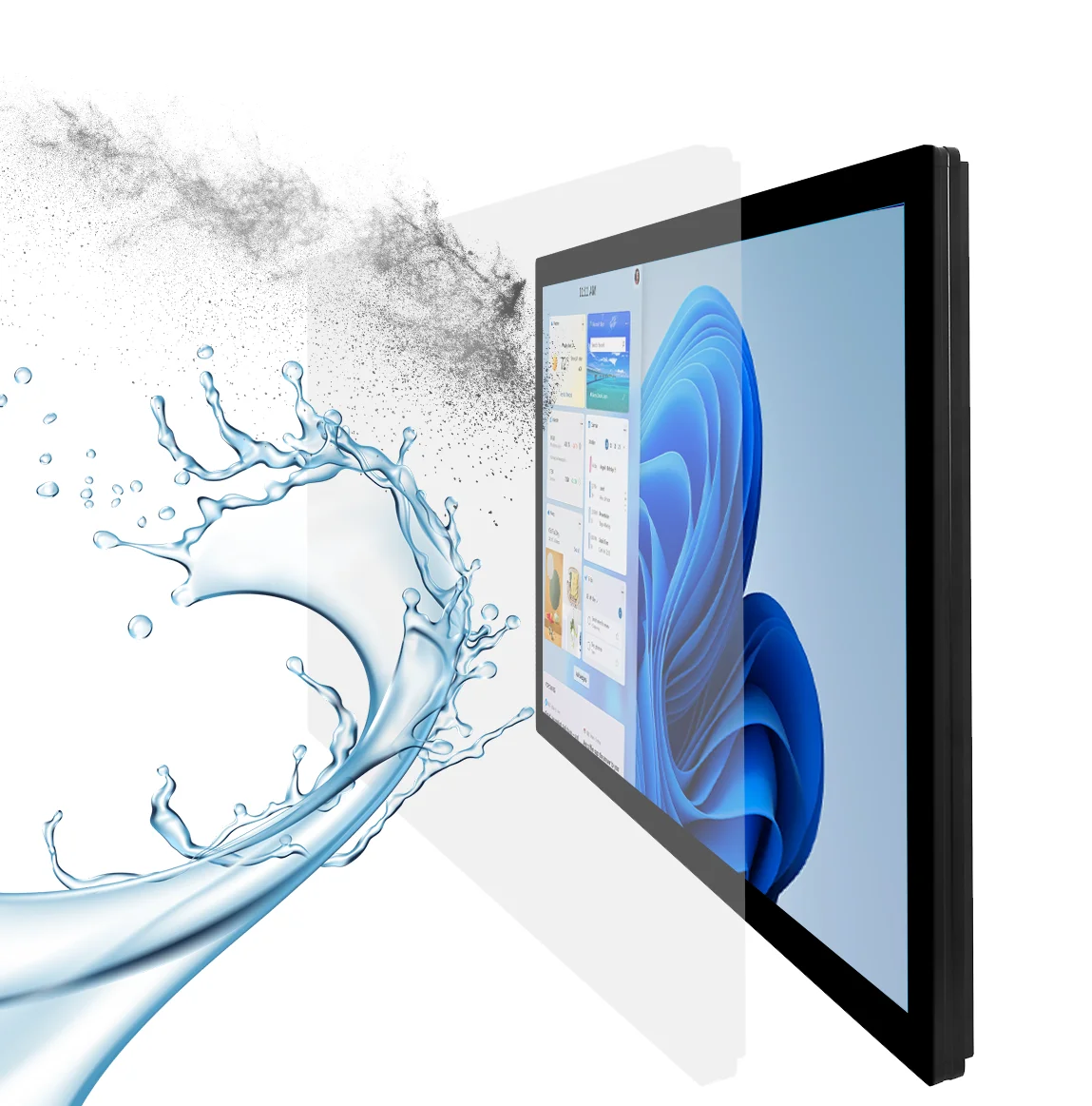 Industrial Touch PC Wall Mounted Monitor IP65 USB & DVI Interface for Factory Automation & Control Systems