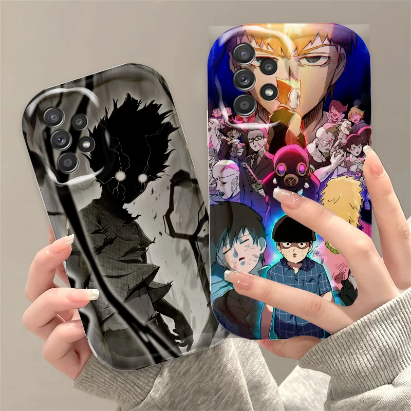 Japanese Anime Mob Psycho 100 For Samsung A55 A54 A53 A52 A35 A34 A33 A32 A25 A24 A23 5G Wave Oil Funda Phone Case