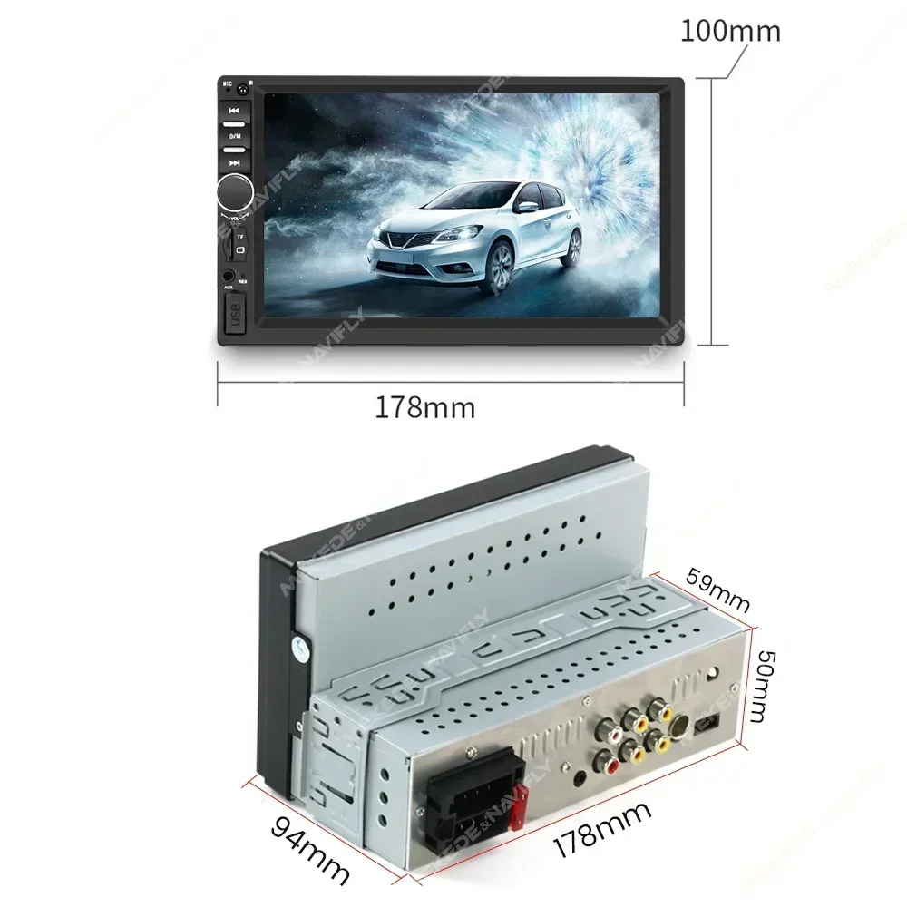 ND4-CP for Carplay Android Auto 1 Din Car Radio 7 Inch Universal Multimedia MP5 Player FM Stereo USB Touch Screen Display Audio