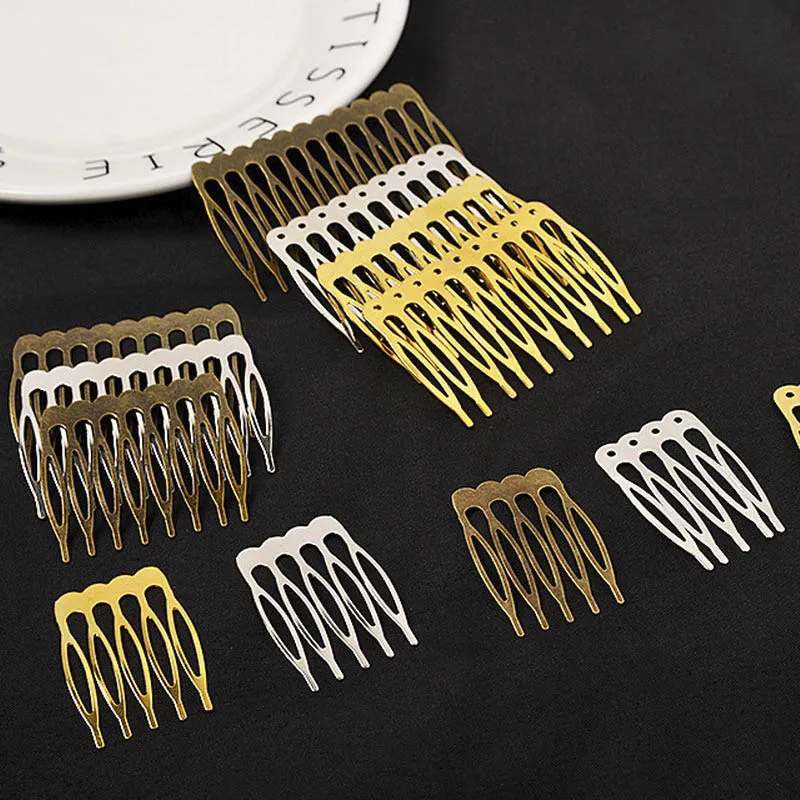 10pcs 5/10 Teeth Hair Comb Metal Claw Hairpins Accessories for Hair Wear Wedding Jewelry Making Findings Handmade Craft DIY