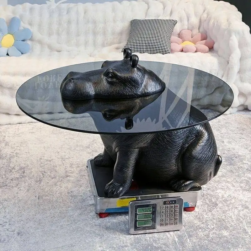 طاولات قهوة سوداء فريدة من نوعها تصميم فاخر للشقق الاسكندنافية طاولات قهوة زجاجية لغرفة المعيشة أثاث منزلي من Tavolino Da Salotto #3