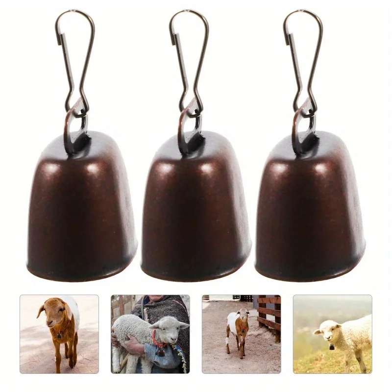 3 Sets The Bell Loud Dog Collar Ornaments Outdoor Decoration Pet Warning Bells Cattle Collars Travel