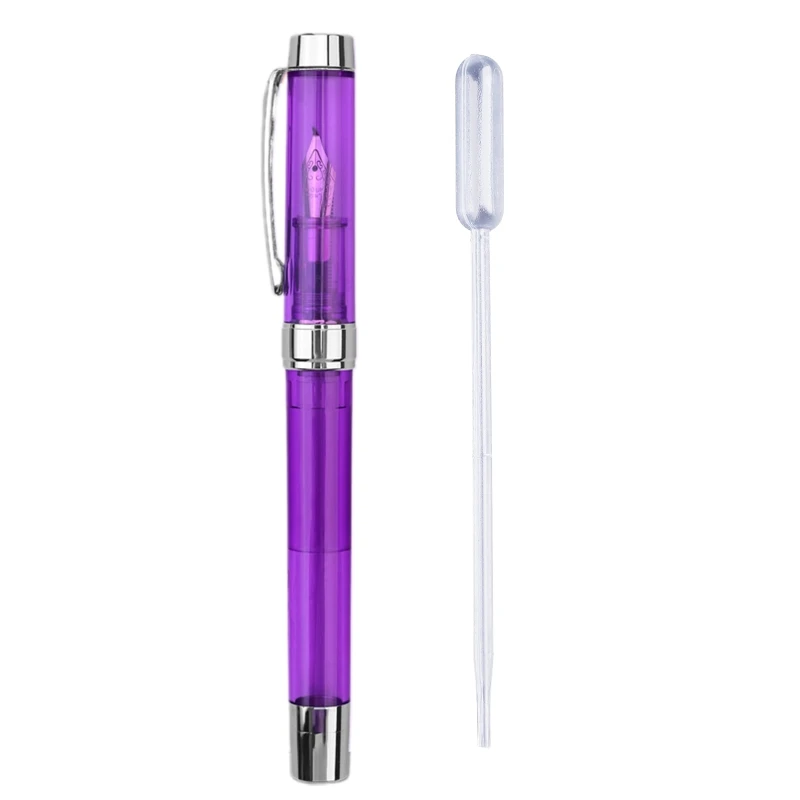 Acrylic Fountain Pen Transparent Pen Barrel Remove to Refill Calligraphy Ink Pen