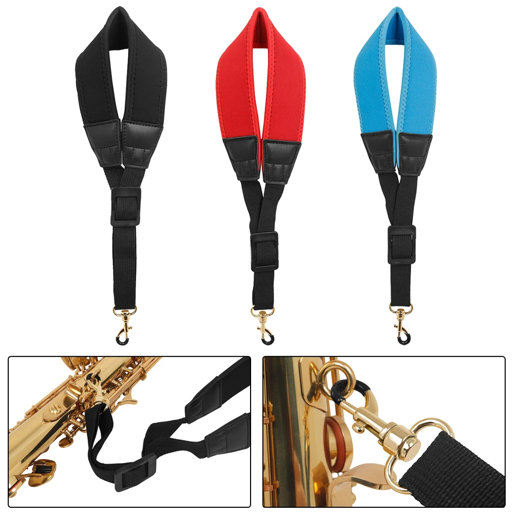 Шейный ремень, ремень для саксофона, нейлоновый регулируемый бас-кларнет, гобой, дизайн с закрытым крючком, музыкальные инструменты, высокое качество