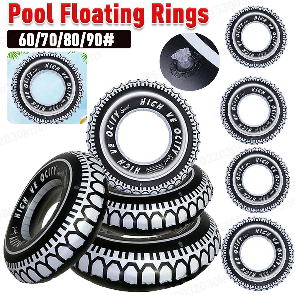 Swimming Pool Floating Rings River Raft Water Tube for Children Adult Air Drifting Seat Birthday Party Decorations Car Tire Ring