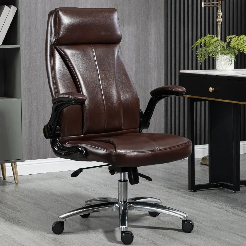 

Genuine Leather Boss Chair, Office Chair, Comfortable for Long Periods of Sitting, Can Lie Down for Nap, Computer Swivel Chai