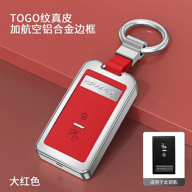 New For Ferrari F8 488 Roma Sf90 Leather Aluminum Alloy Smart Key Keyless Remote Entry Fob Case Cover Car Accessories