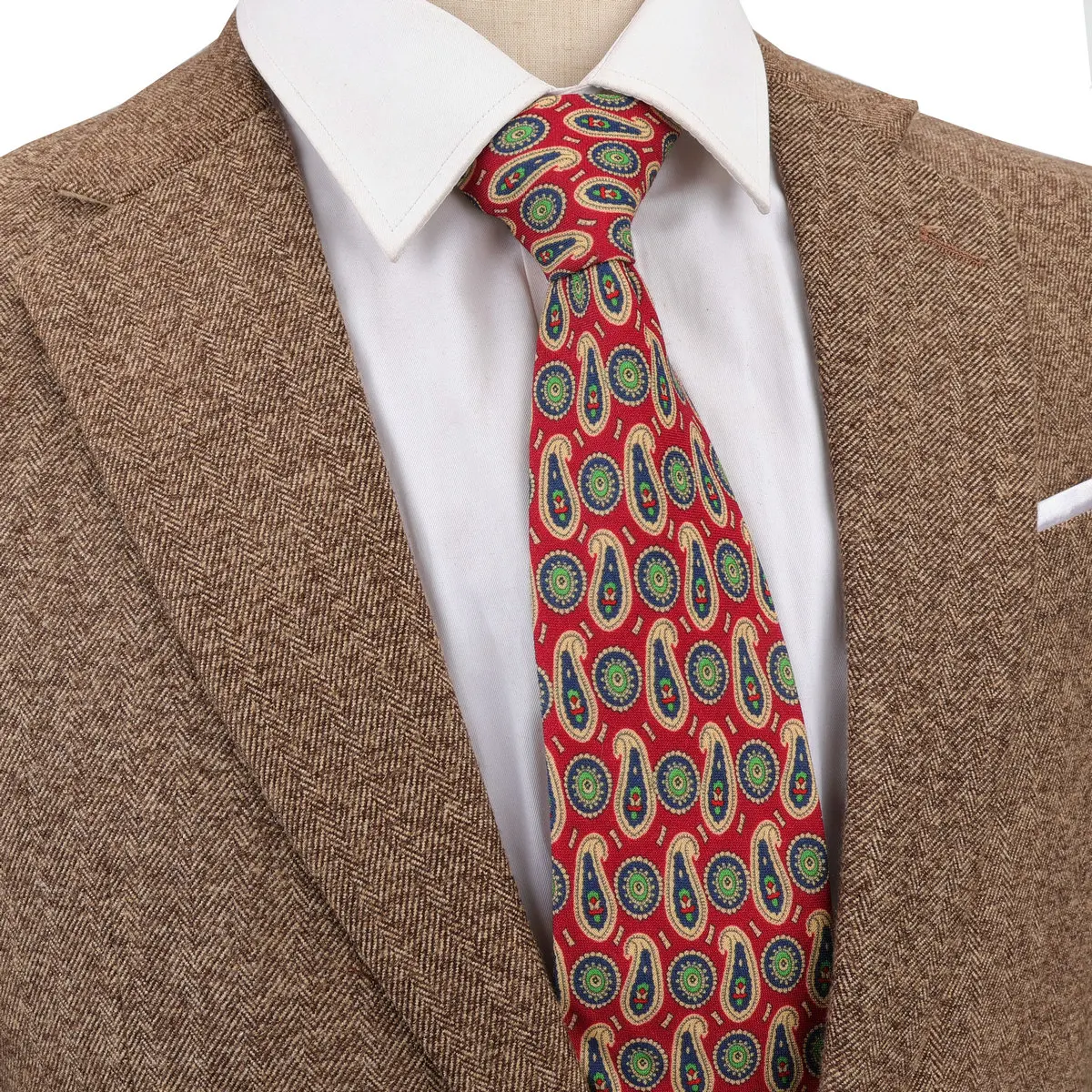 Korean Men\' Elegant Wool Print Ties For Men Gifts Top Clothes Accessories Wedding Fashion Paisley Designer Collar Large Neck Tie