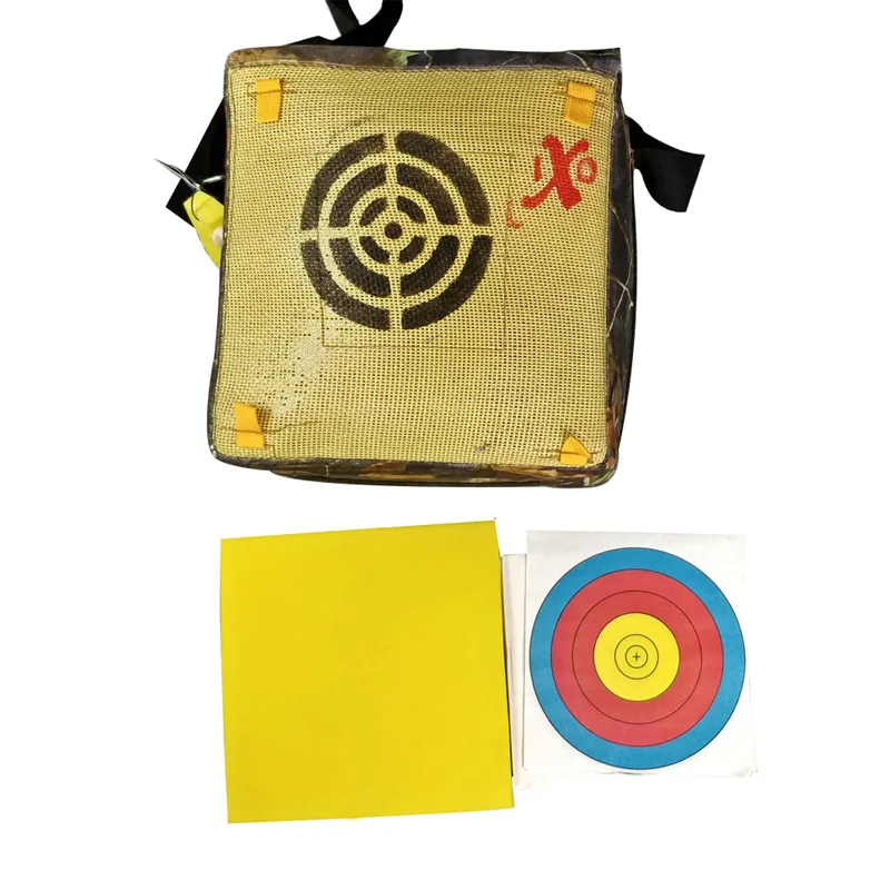 Cible de tir à l'arc 3D Cube, bloc de cible réutilisable, papier de tir pour Sports de plein air, accessoires d'entraînement de chasse