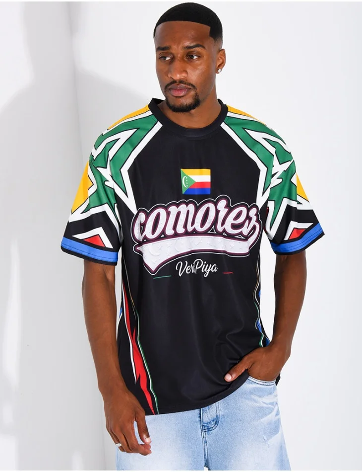 2026 Heißer Sommer Komoren Atmungsaktives Fußball-Fan-Trikot Nationalmannschaft Fußball Fitness-Training Atmungsaktives Sport-T-Shirt Unisex Top – Detail 6