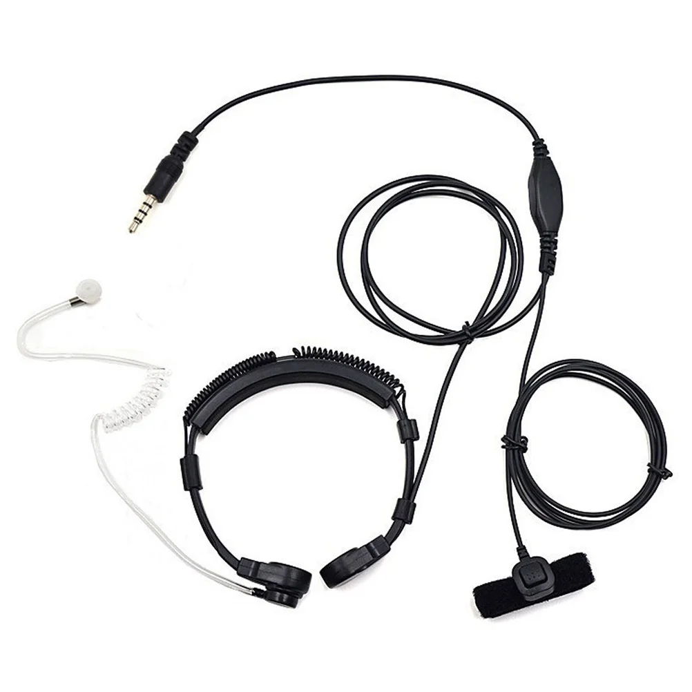 

Dual Use Earphone 3.5Mm Plug Throat Vibration Air Duct Noise Cancelling Comfortable Fit For Mobile Computer Secrecy