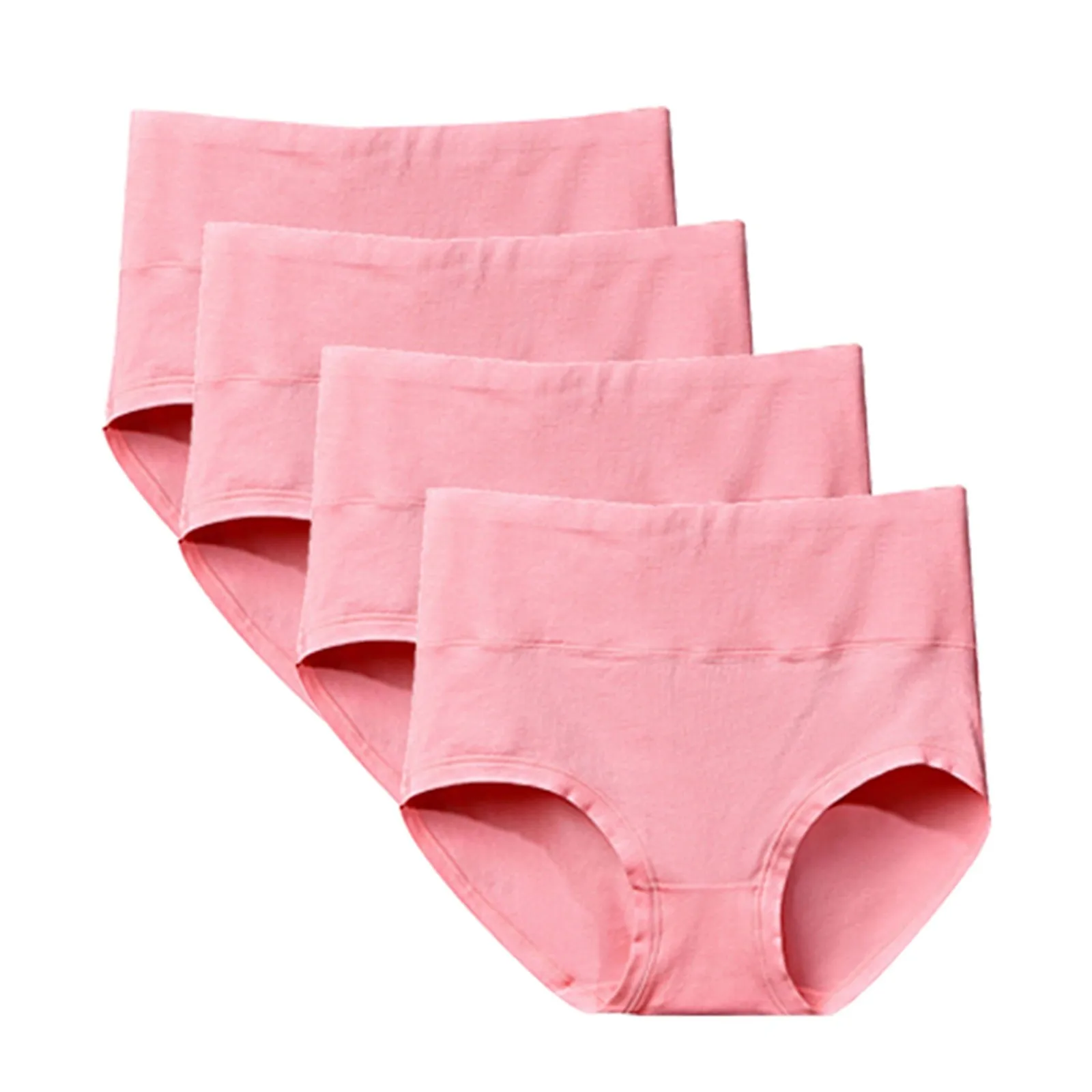 

Women High Waist Panties Seamless 4 Piece Pack Briefs Tummy Control Panty Hip Lift Lingeries Summer Breathable Comfy Underwear