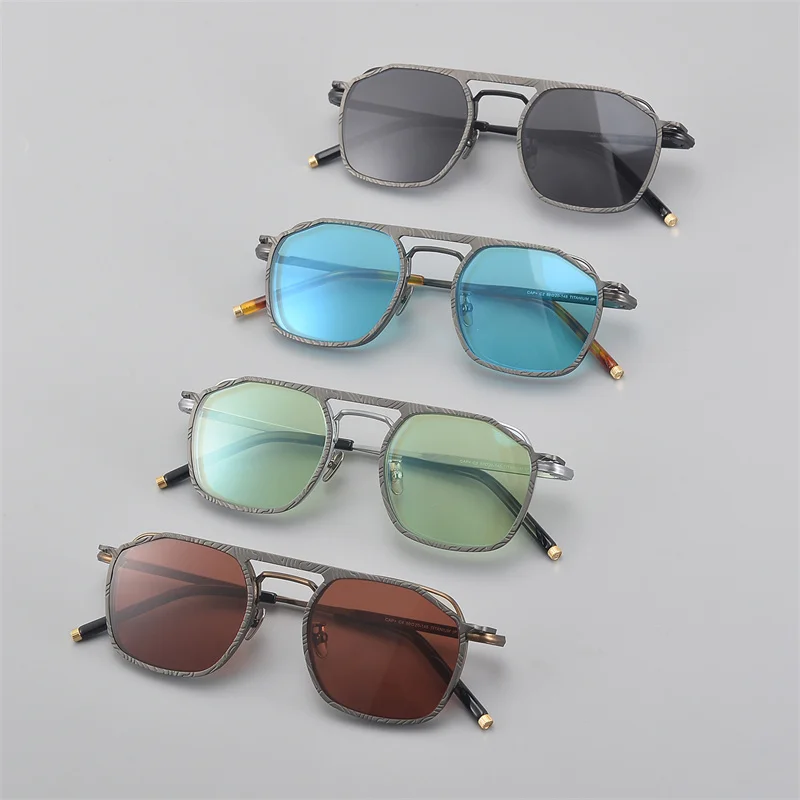 Chashma Prescription Glasses Pure Titanium Clip On Men Eyeglasses Frames Sun Protection Optical Reading Myopia Multifocal Lenses