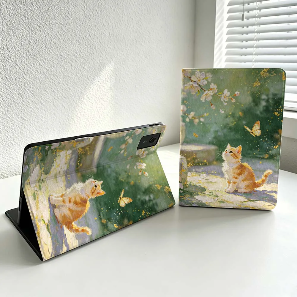 Cartoon Orange Cat For Lenovo Xiaoxin Lenovo Tab Pad Pro Plus K11 P12 M10 Legion Y900 Soft Inch Tablet Case Cover