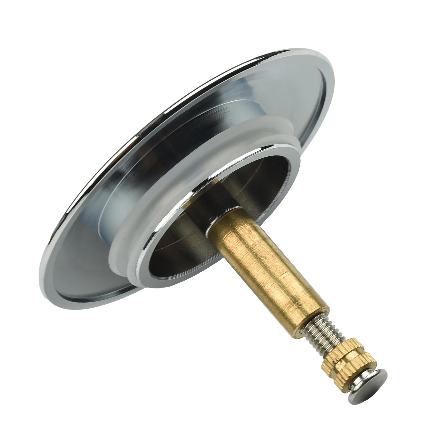 

70mm Adjustable Waste Stopper for Bath Basin Drain Replacement Stainless Steel Body with Electroplated Brass Components