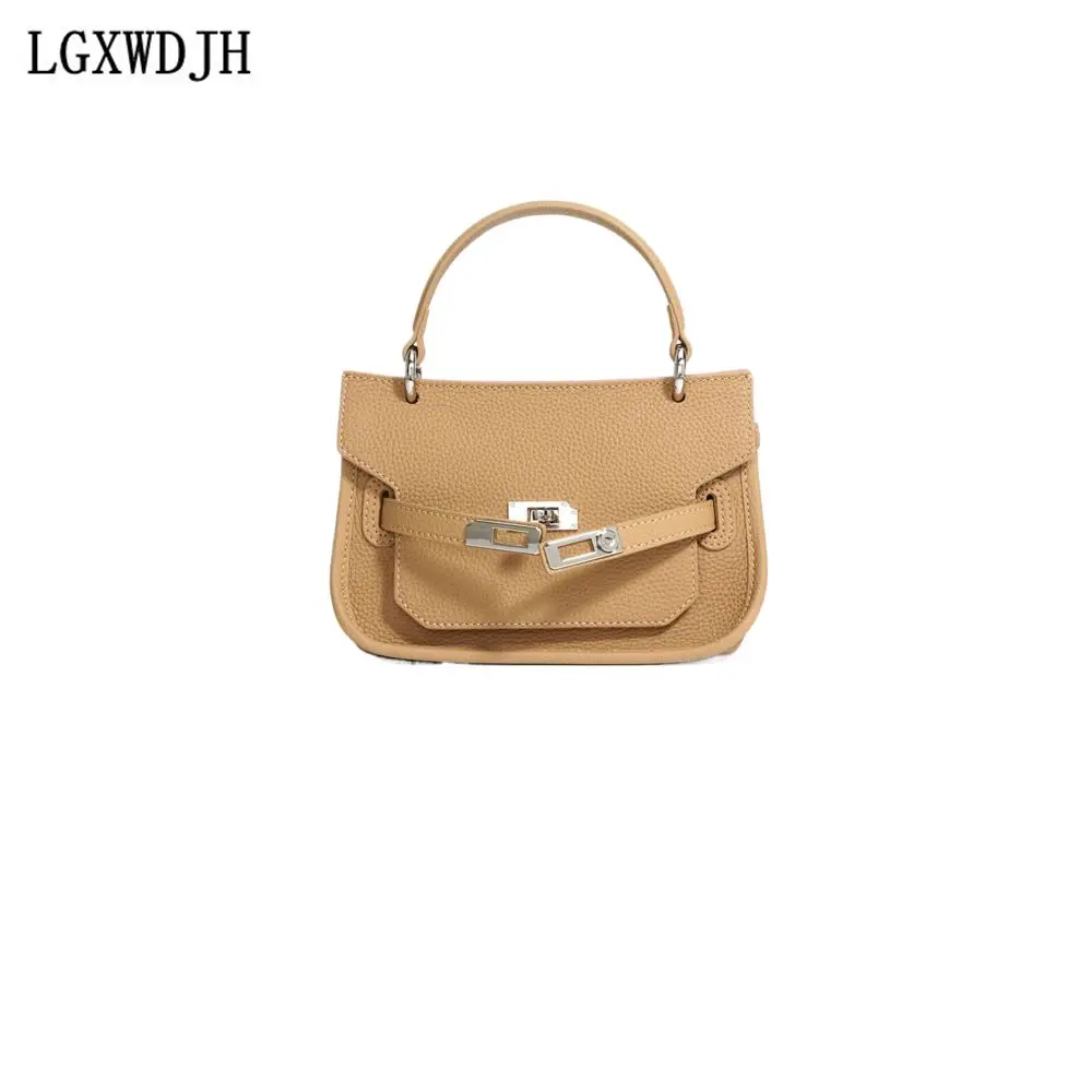 2024 Summer new women\'s handbag Premium Sense Niche Kelly Bag Zipper buckle all-match crossbody bags  Flannel-lined Shoulder bag