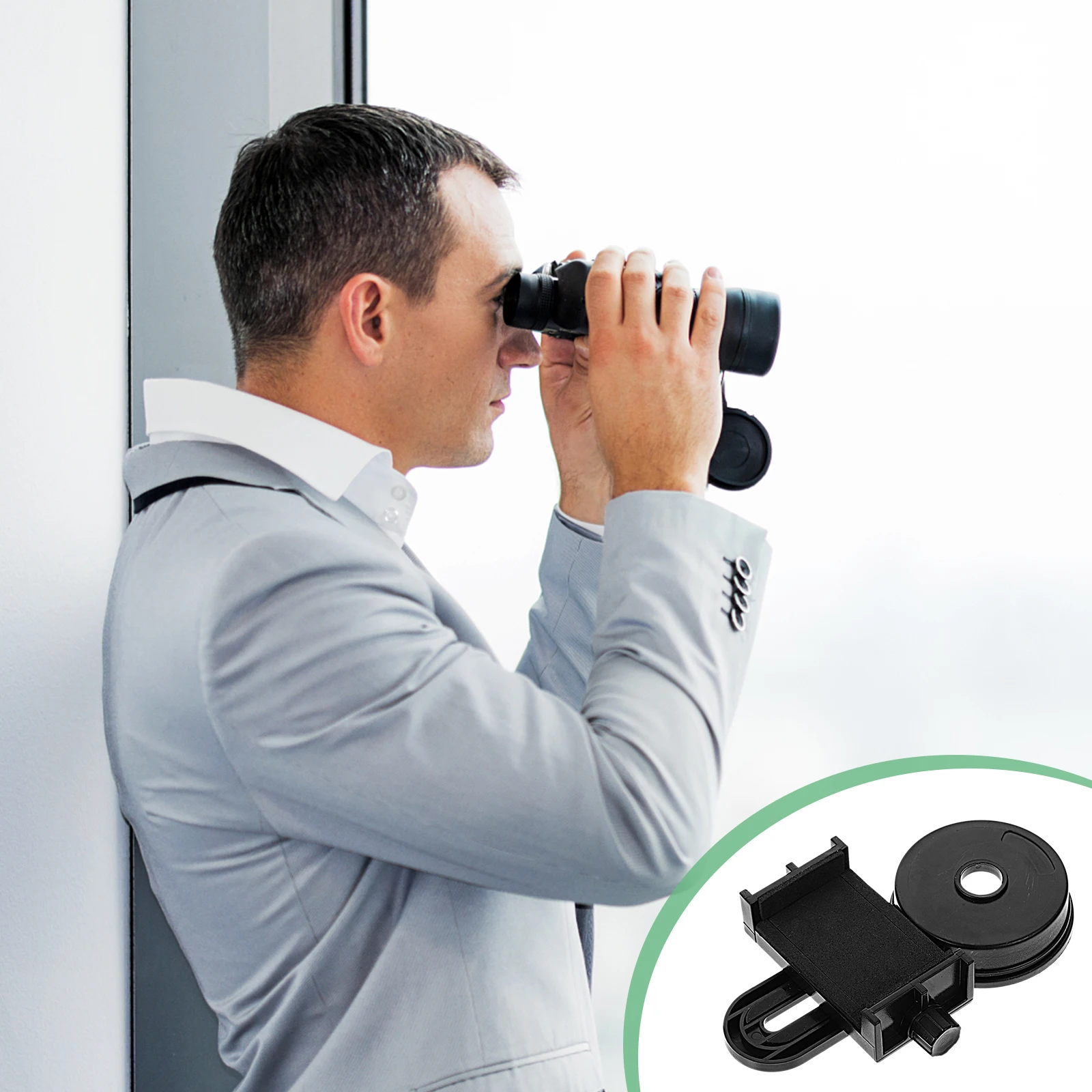 

Adjustable Phone Holder For Monocular 55-98Mm Width 26.4-46.4Mm Lens Mount Photography Adapter Cell Phone Mount