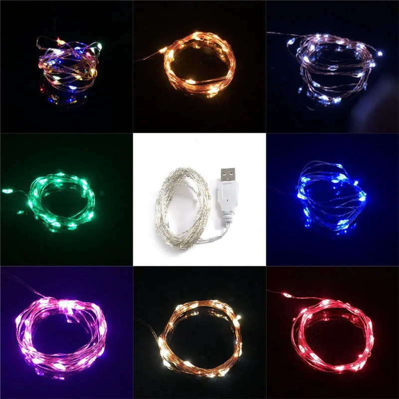 2M USB LED String Light Waterproof LED Copper Wire String Holiday Outdoor Fairy Lights For Christmas Party Wedding Decoration