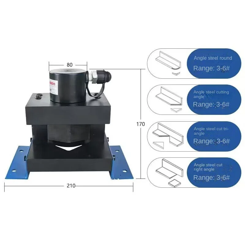 CR-75 separate angle iron trimming chamfering multi-action four-in-one angle iron inverted arc angle hydraulic bending machine