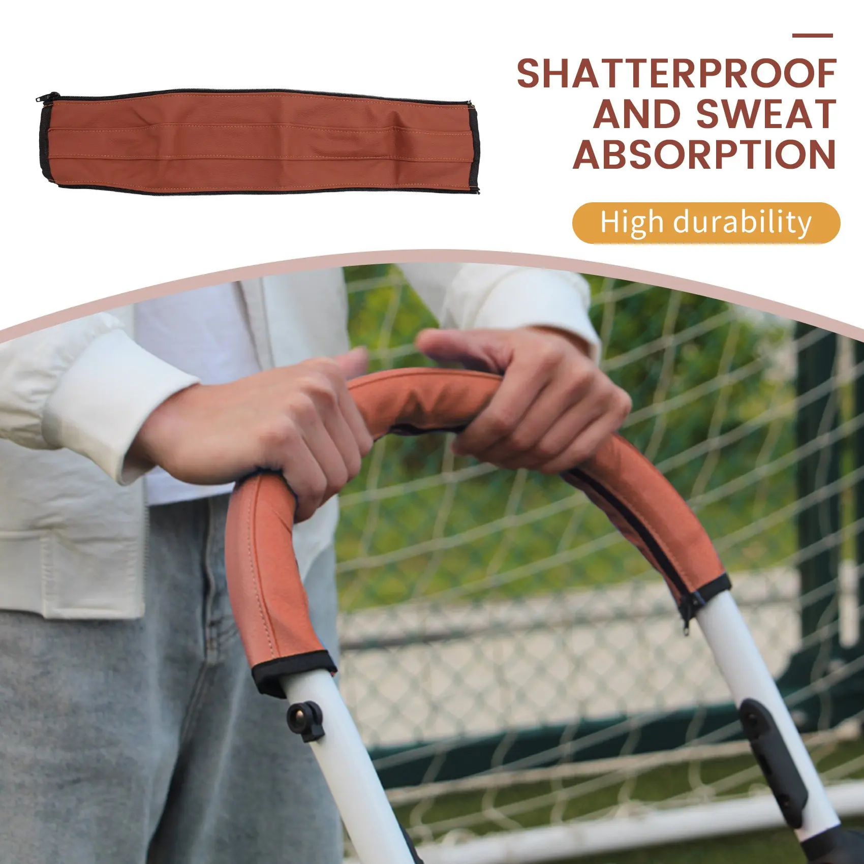 

B78B-Pram Stroller Accessories Covers Handle Wheelchairs Baby Stroller Armrest Pu Protective Case For Yoya Stroller