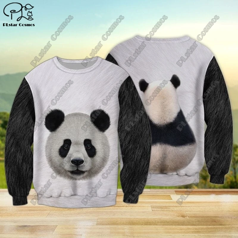 3D printing new animal series love panda art unisex clothing fun casual hoodie/sweatshirt/zipper/jacket/T-shirt X-3