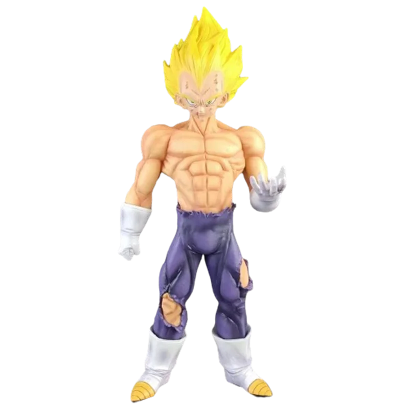 ドラゴンボールのアクションフィギュア,gkコレクションモデル,パープルヘア,イエロー,ベジータ,ギフト,30cm