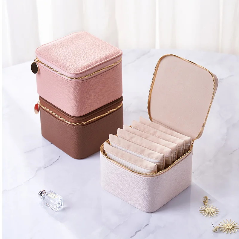 

Travel Jewelry Box Velvet Jewelry Box Jewelry Storage Box Stackable Small Ring Packaging For Gift For Her Home Organization