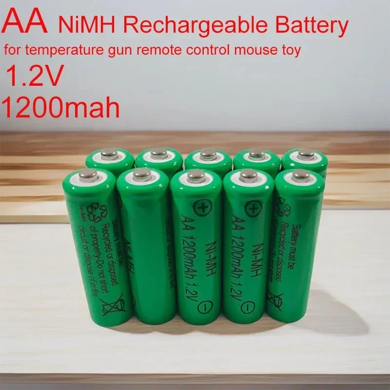 2-30pcs AA 1.2V 1200mAh NiMH Rechargeable Battery for Temperature Gun Remote Control Mouse Toy Solar 2A Battery