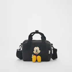 Bolso portátil de Disney para niña, bolso cruzado de bolos con patrón de dibujos animados, bolso de hombro informal a la moda para niña, bolso mensajero de Mickey de Disney