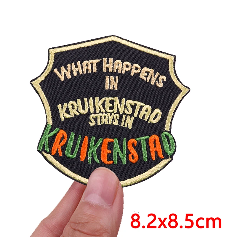 Nederland Kruikenstad embleem volledig geborduurde patch op kleding DIY Nederland carnaval opstrijkbare patches voor kledingdecoratie