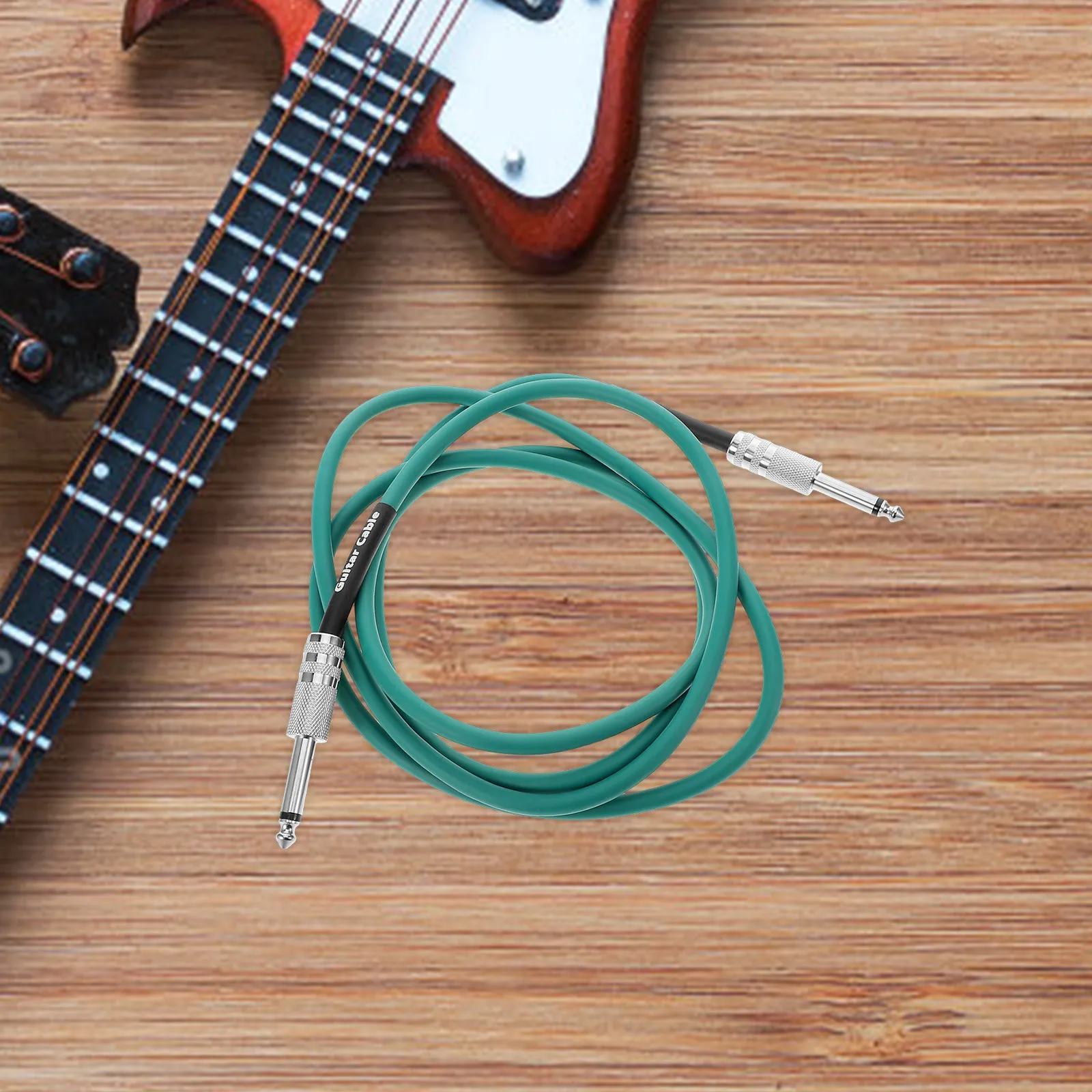 

Sturdy Electric Guitar Cable 635mm Connectors Easy Channel Differentiation Long Length Guitar Amp Cord Audio Video
