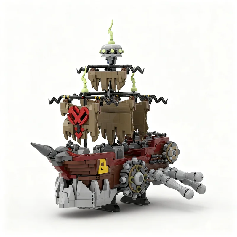 2483pcs MOC Pirate Ship Heartless Kingdom Hearts II Adventure Model Building Blocks Advanced Build Pack Premium Craft Toy Gift - view 2