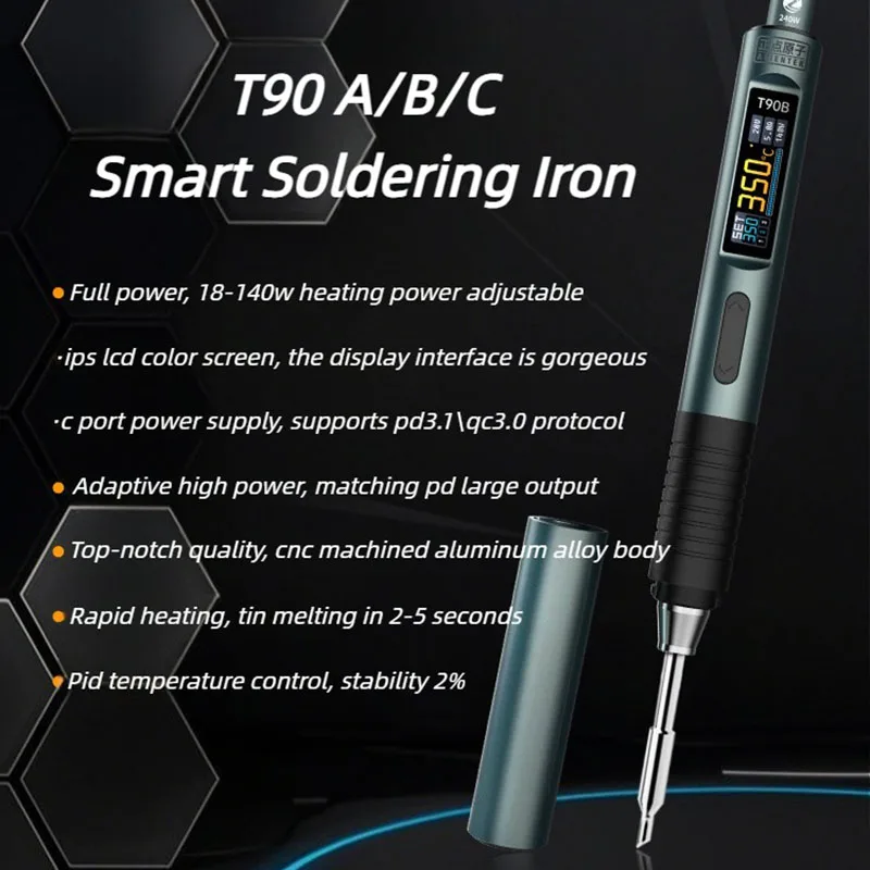

T90 Intelligent Electric Soldering Irons Portable Constant Temperature Soldering Iron Household Maintenance Welding Hand Tools