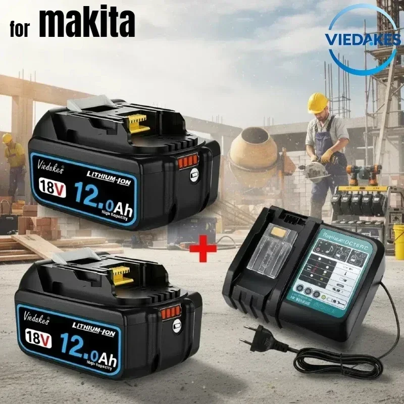 

BL1830 18V 12000mAh Replacement Battery For Makita Battery BL1860 BL1850 BL1840B Tool Rechargable Battery With ﻿FAST Charger☀☀☀
