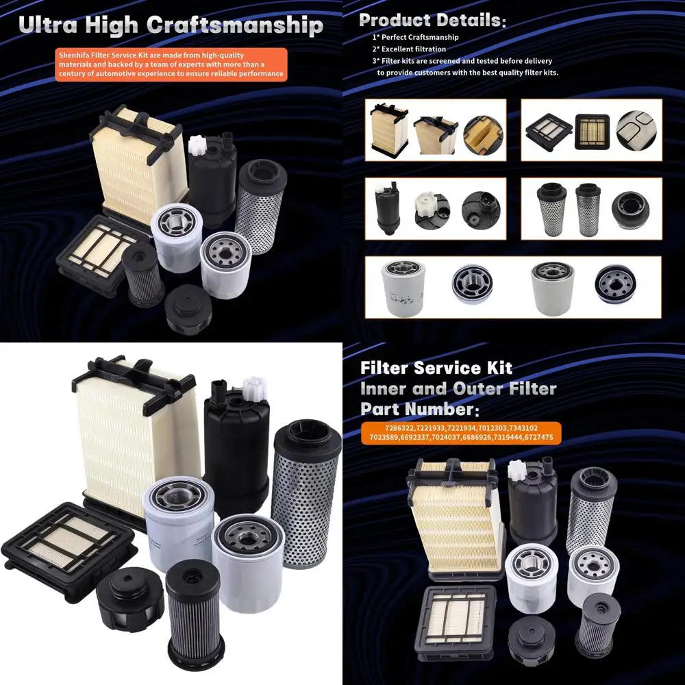 

Filter Kit for S450-S650 and T450-T650 Models, Includes 7286322, 7221934, 7012303, 7023589, 6692337, 7024037, 6686926, 6727475