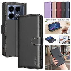 Wallet Flip Anti-theft Case For Infinix Note 40 Pro+ Plus 5G Note40 4G 40 Pro Leather Phone Cover RFID Blocking Protective Bags