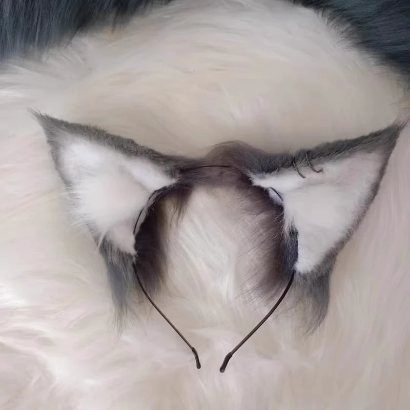

New Handmade Ear Headband Tail Necklace Earrings Role-playing Fox Ear Headband Lolita Accessories Anime