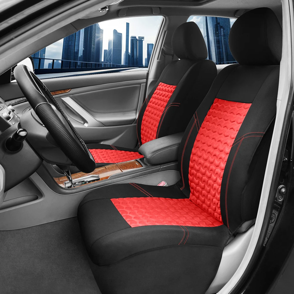 Tire Texture Press Seat Covers For Car Universal Car Seat Covers Full Set Fit For Most Car SUV 3 Zipper For Rear Seat Backrest