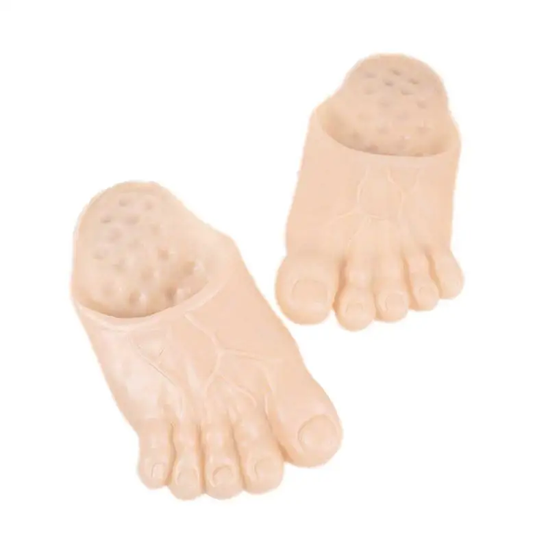 Simulation Giant Funny Slippers Toe Shoes Big Feet Spoof Bare Feet Bare Five Fingers Soles Toys