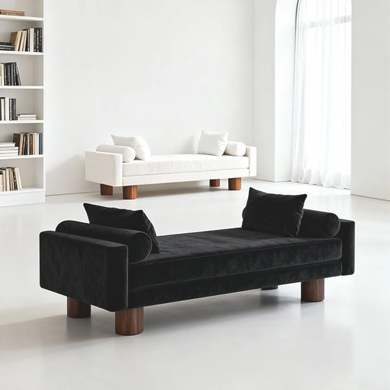 

Sail stool sofa bench French retro shoe changing stool simple velvet bedside couch recliner