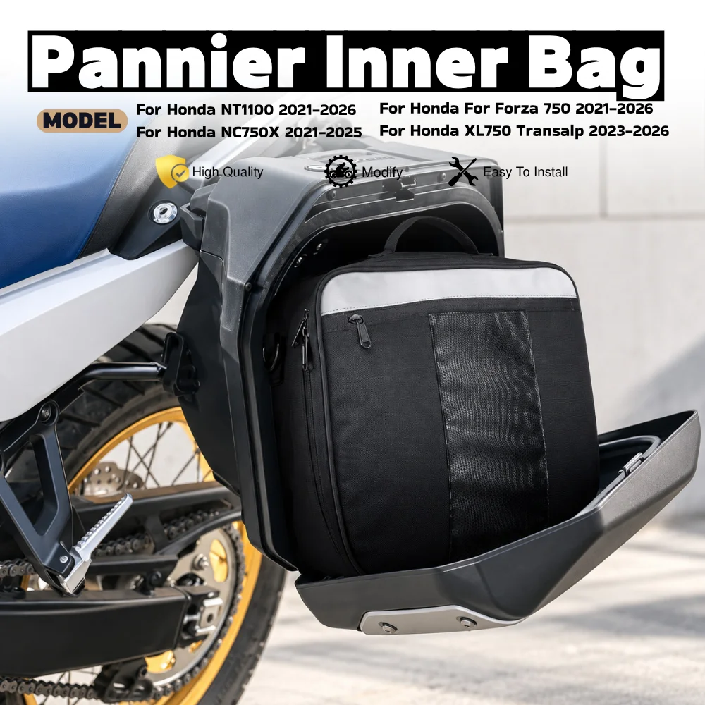 Motorcycle Luggage Bag Top Box Side Case Inner Storage Pouch Saddle Bag For HONDA NC750X NC 750X NT1100 XL750 XL 750 Transalp
