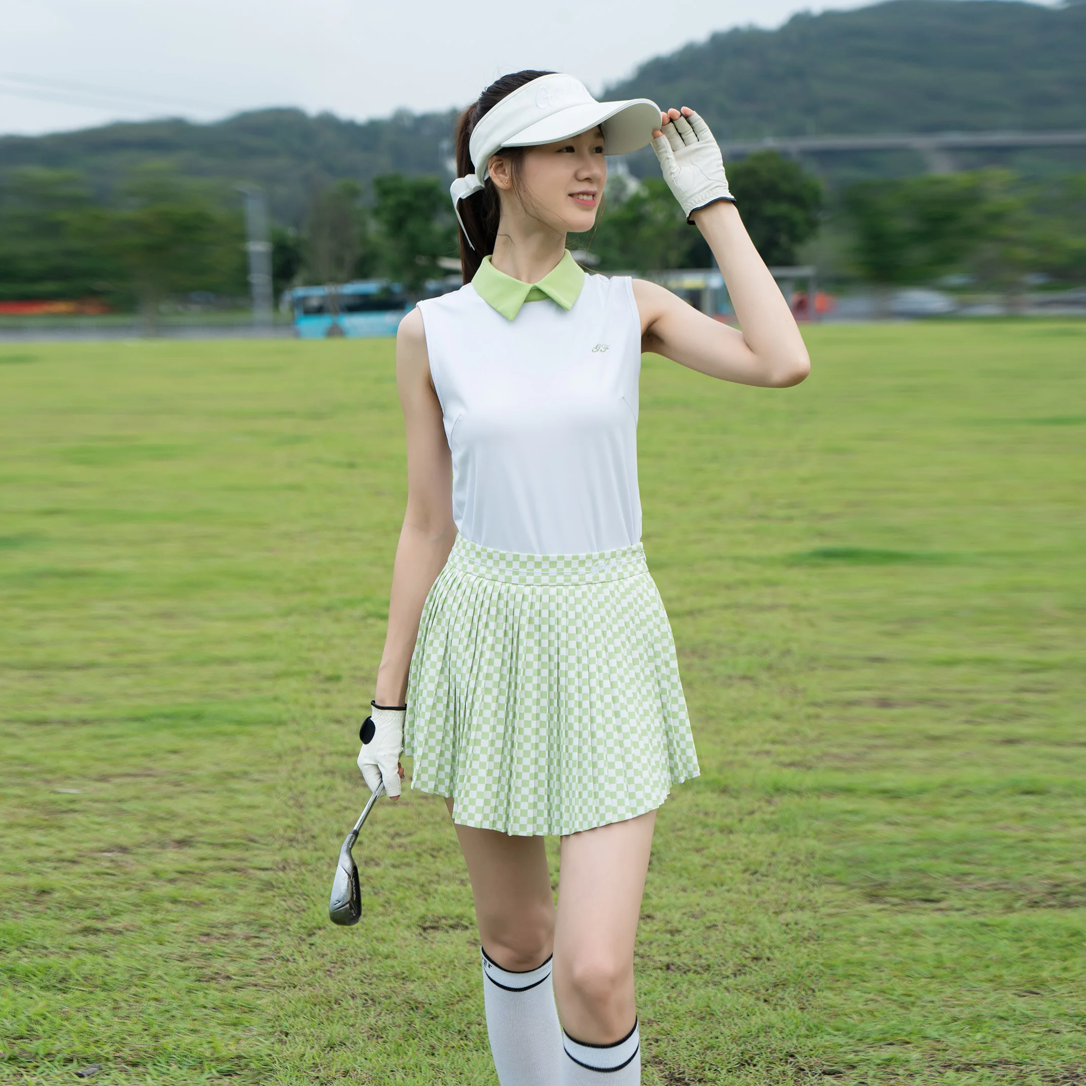 Summer Golf Women's Top Skirt Tennis Outdoor Sports Ladies Set Clothes Pleated Skirt Quick Dry Elasticity - view 5